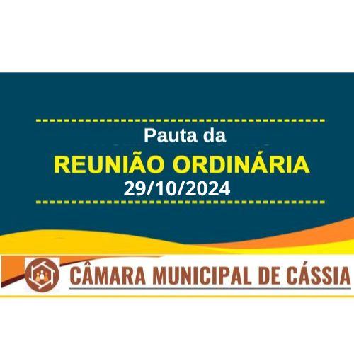 Pauta da 18ª Sessão Ordinária do 4º Ano da Legislatura 2021/2024
