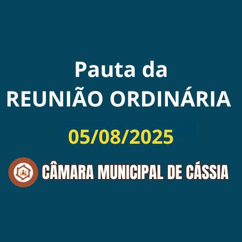Pauta da 11ª Sessão Ordinária do º Ano da Legislatura 2025/2028