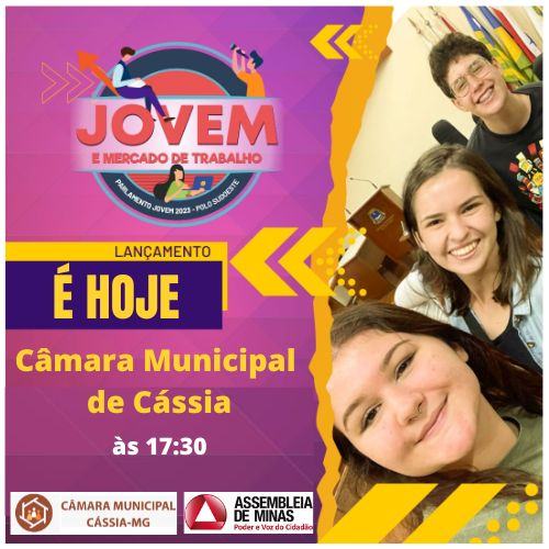 Lançamento Parlamento Jovem 2023 acontece nesta quinta feira na Câmara Municipal